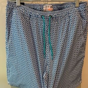 J. Crew Blue Geometric Swim Trunks